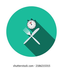 Icono de almuerzo rápido. Diseño de color plano. Ilustración vectorial.