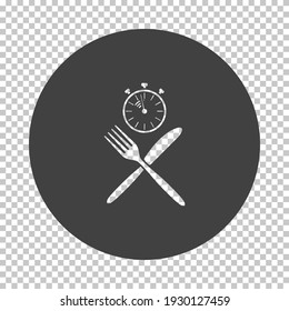 Icono de almuerzo rápido. Reducir el diseño del patrón en la cuadrícula de transparencia. Ilustración vectorial.