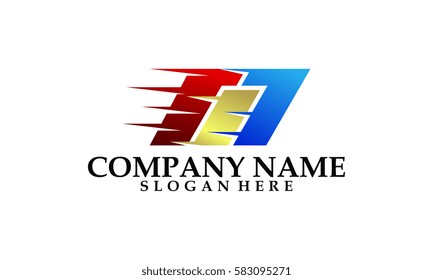 fast M initial automotive logo illustration