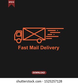 Fast mail delivery logo vector design