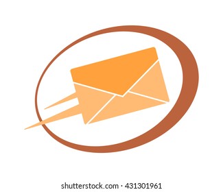 fast mail email letter post message image vector icon