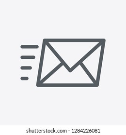 Fast mail icon isolated on background. Mail symbol modern, simple, vector, icon for website design, mobile app, ui. Vector Illustration