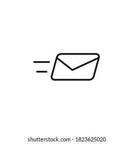 fast mail icon symbol vector on white background