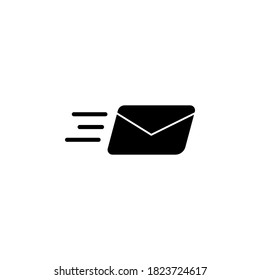 Fast mail icon symbol vector isolated on white background