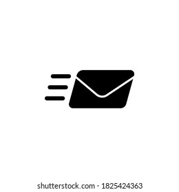Fast mail icon symbol vector on white background