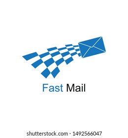 Fast Mail icon Template design