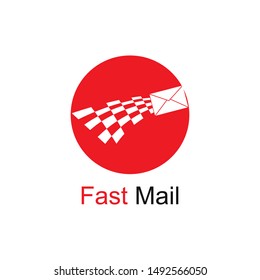 Fast Mail icon Template design