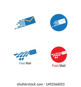 Fast Mail icon Template design