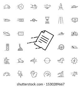 Fast mail icon. Universal set of speed for website design and development, app development