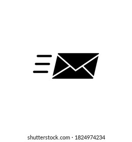 Fast mail icon vector, symbol isolated on white background