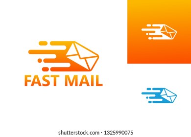 Fast Mail Logo Template Design Vector, Emblem, Design Concept, Creative Symbol, Icon