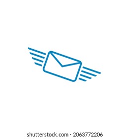 fast mail logo vector icon illustration design 