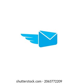 fast mail logo vector icon illustration design 