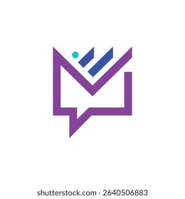 Fast mail logo vector icon illustration