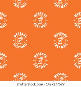 Fast mail pattern vector orange for any web design best