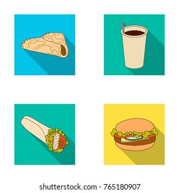 Fast, meal, eating and other web icon in flat style.Pancakes, flour, products, icons in set collection.
