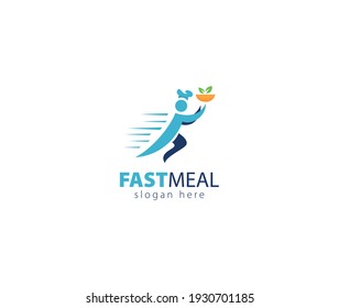  Fast Meal logo design sign