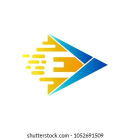 Fast Media Letter E Logo Template