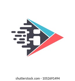 Fast Media Letter i Logo Template