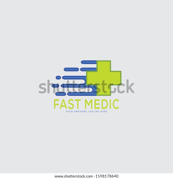 Fast Medic Logo Creative Pharmaceutical Logo Stock Vector (Royalty Free ...