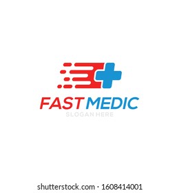 Fast Medic Logo Design Vector