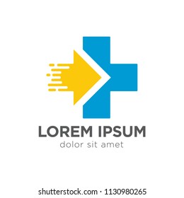 Fast Medic Logo Template Design Vector 