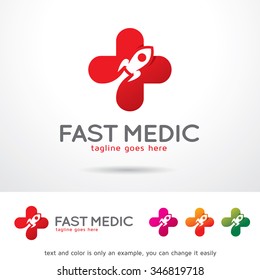 Fast Medic Logo Template Design Vector