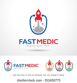 Fast Medic Logo Template Design Vector 