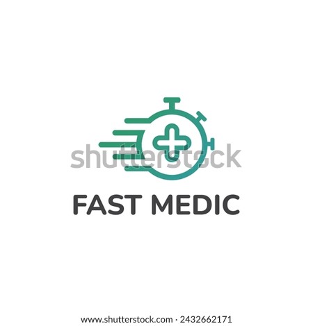 Fast Medic Logo Vector Modern Simple