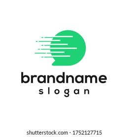fast message logo design vector
