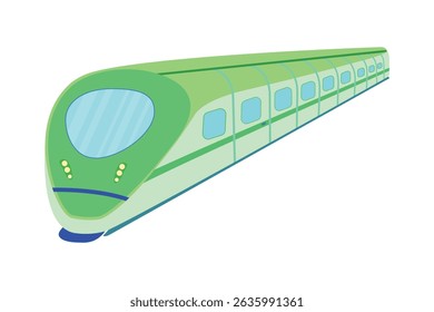 Fast modern express passenger train. Vector illustration