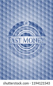 Fast Money blue hexagon badge.
