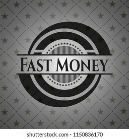 Fast Money dark emblem. Retro