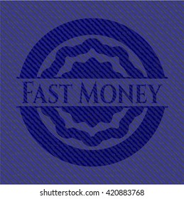 Fast Money emblem with jean texture