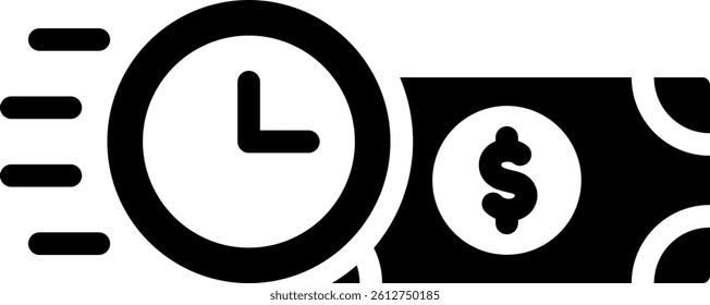 Fast Money Icon Glyph Vector Illustration