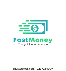 Fast money icon vector, Fast Cash logo template, Money logo designs
