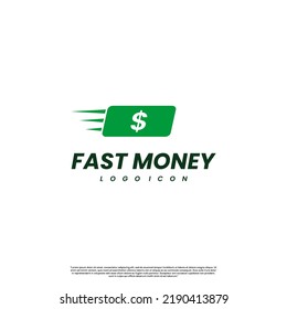 fast money logo design on isolated background