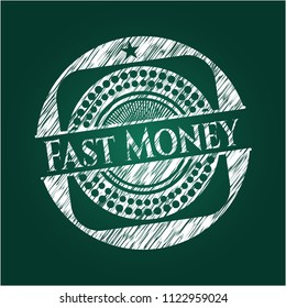 Fast Money on chalkboard