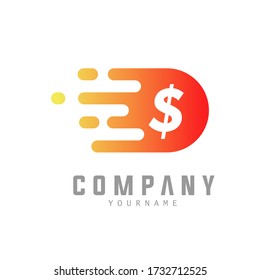 Fast Money Transfer Payment Logo Vector Icon
