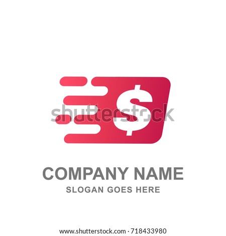Fast Money Transfer Payment Logo Vector Icon