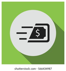 Fast money vector icon