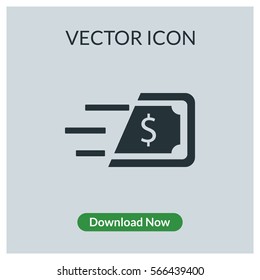 Fast money vector icon