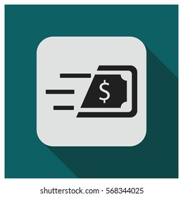 Fast money vector icon