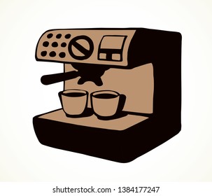 Fast morning hot drop stand on white backdrop. Freehand outline black ink hand drawn tasty flavor whip fresh meal logo pictogram sketch in art modern doodle cartoon style pen on paper space for text