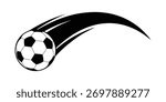 Fast motion soccer ball vector isolated icon