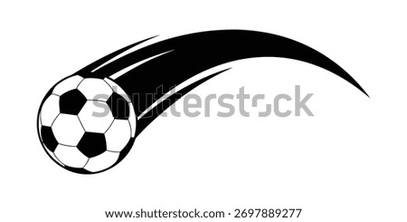Fast motion soccer ball vector isolated icon
