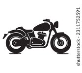 Fast motobike black icon, concept illustration, vector flat symbol, glyph sign.