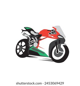 fast motorbike racing logo abstract vector illustration design
