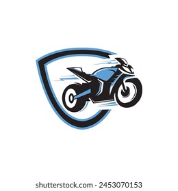 diseño de Ilustración vectorial abstracto del logotipo de carreras de motos rápido