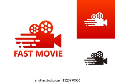 Fast Movie Logo Template Design Vector, Emblem, Design Concept, Creative Symbol, Icon